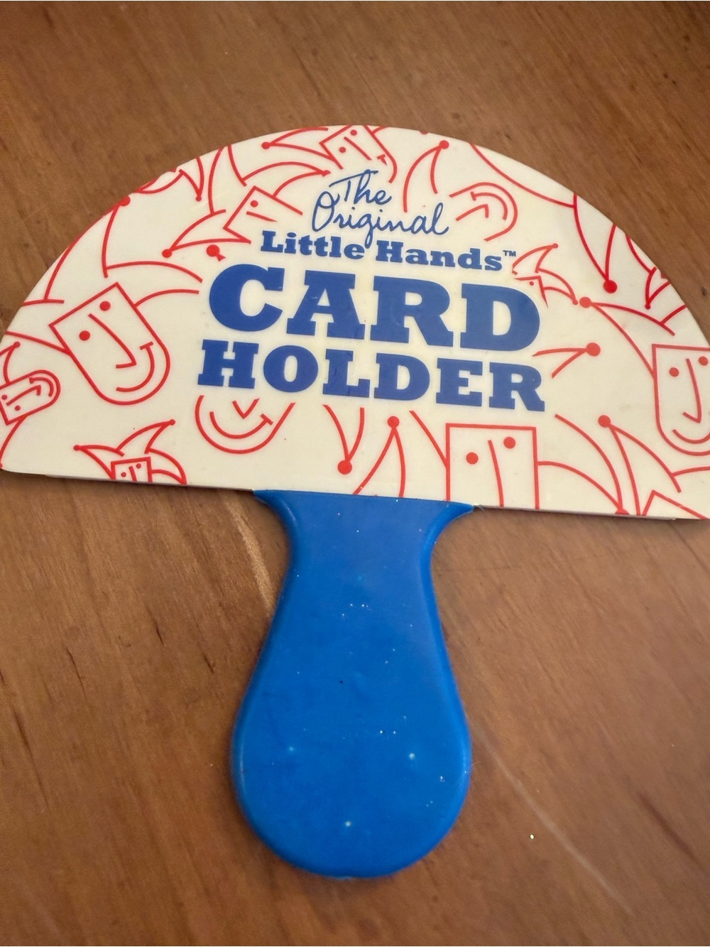 The Original Little Hands Card Holder - Blue & White